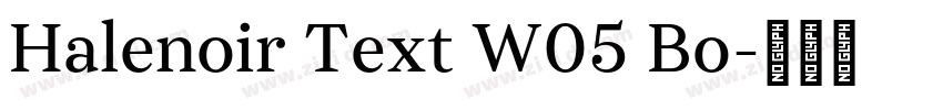Halenoir Text W05 Bo字体转换
